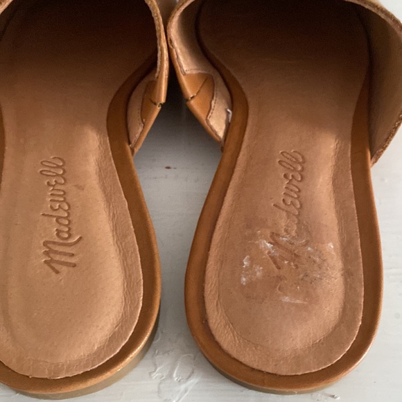 Madewell Cory leather flat mules English saddle tan size 8 - Picture 9 of 14